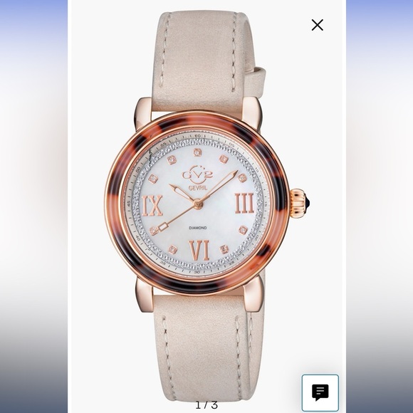 Gevril Rose Gold and Cream Watch - Picture 1 of 6